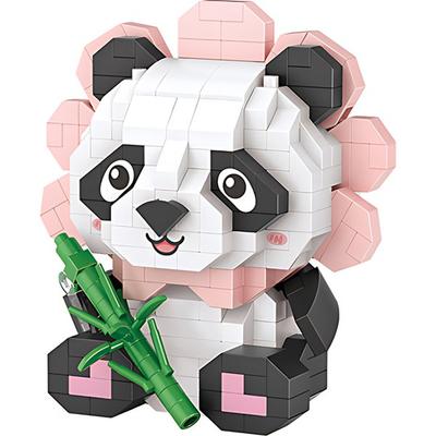 LOZ Nanoblock Small Size 03 Flower Panda, Mixed Colors, Korean Popular Toys