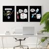 I Hate My Jobs Funny Toothbrush Poster and Print Unique Humorous Canvas Painting Wall Art Picture Bathroom Toilet Home Decor