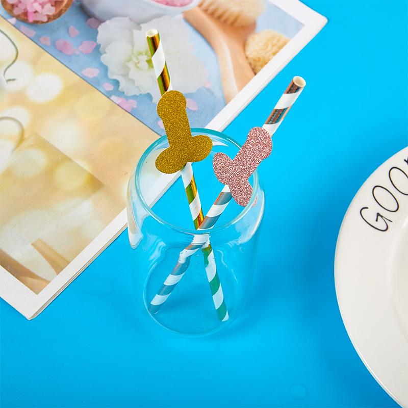 6ks/sáček Dekorace na rozlučku se slámou Jednorázové nádobí Dekor