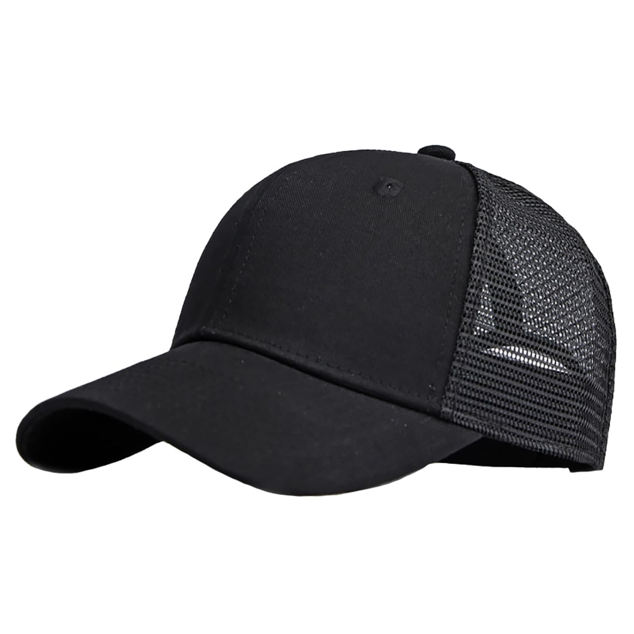 

Simple Mesh Stylish CZA267 [White Fang] Cap, Casual, Sports, Hat, Men s, Women s, (Black) чорний