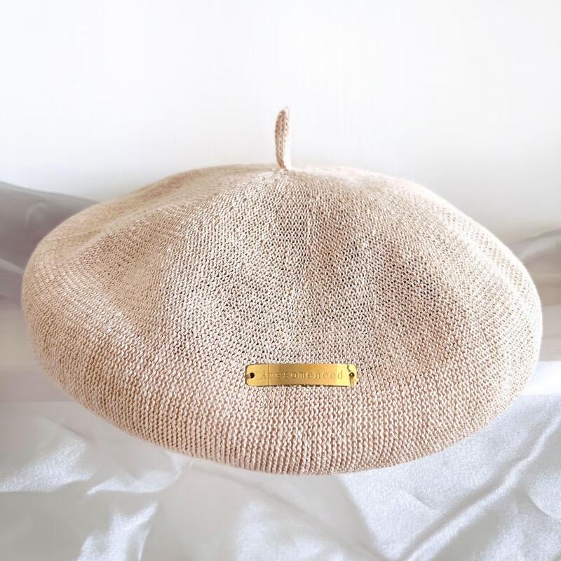 

Junbie Women s Knitted Linen Beret Hat L