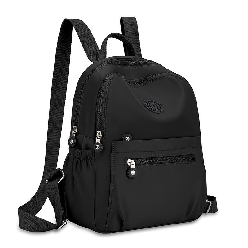 

Рюкзак большой вместимости, легкий, простой и модный, новый водонепроницаемый и универсальный дорожный рюкзак для мамы среднего возраста. чёрный