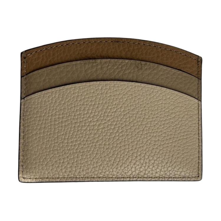Coach Card Case 10 Gold Letter Float Logo Polished Pebble Leather Women Card Case Ivory CU137-IMOQY