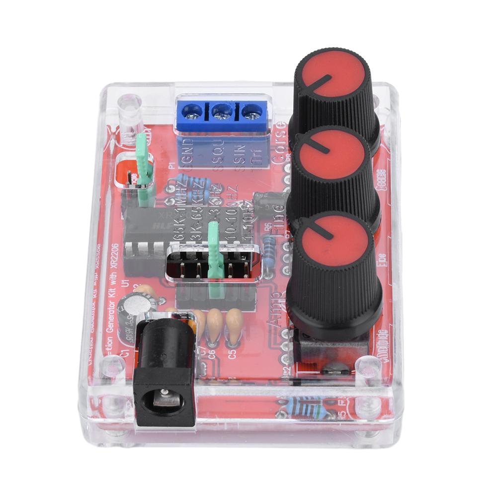 1Hz -1MHz XR2206 Function Signal Generator DIY Kit Sine/Triangle/Square Output Signal Generator Adjustable Frequency Module