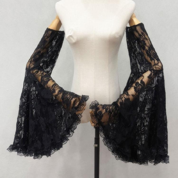 Lightweight Mesh Gothic Gloves Elbow Length Lace Arm Sleeves Women Costume Accessories Halloween Outfit