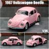 Retro Klasický 1967 Volkswagen Brouk 5palcové kovové auto Simulace Odlévaný a Hračka Vozidlo RMZ city 1:36 dárků ze slitinových modelů pro děti