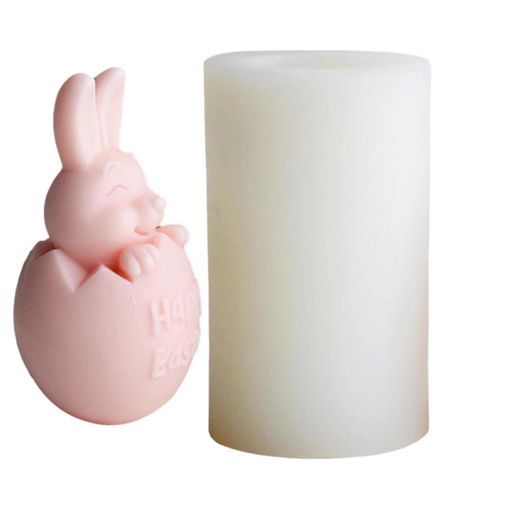 

Форма для пасхального кролика, силиконовая 3D-форма для яиц, свечи в виде кролика, смоляные формы, эпоксидная смола, формы для литья, ароматерапевтические свечи своими руками белый