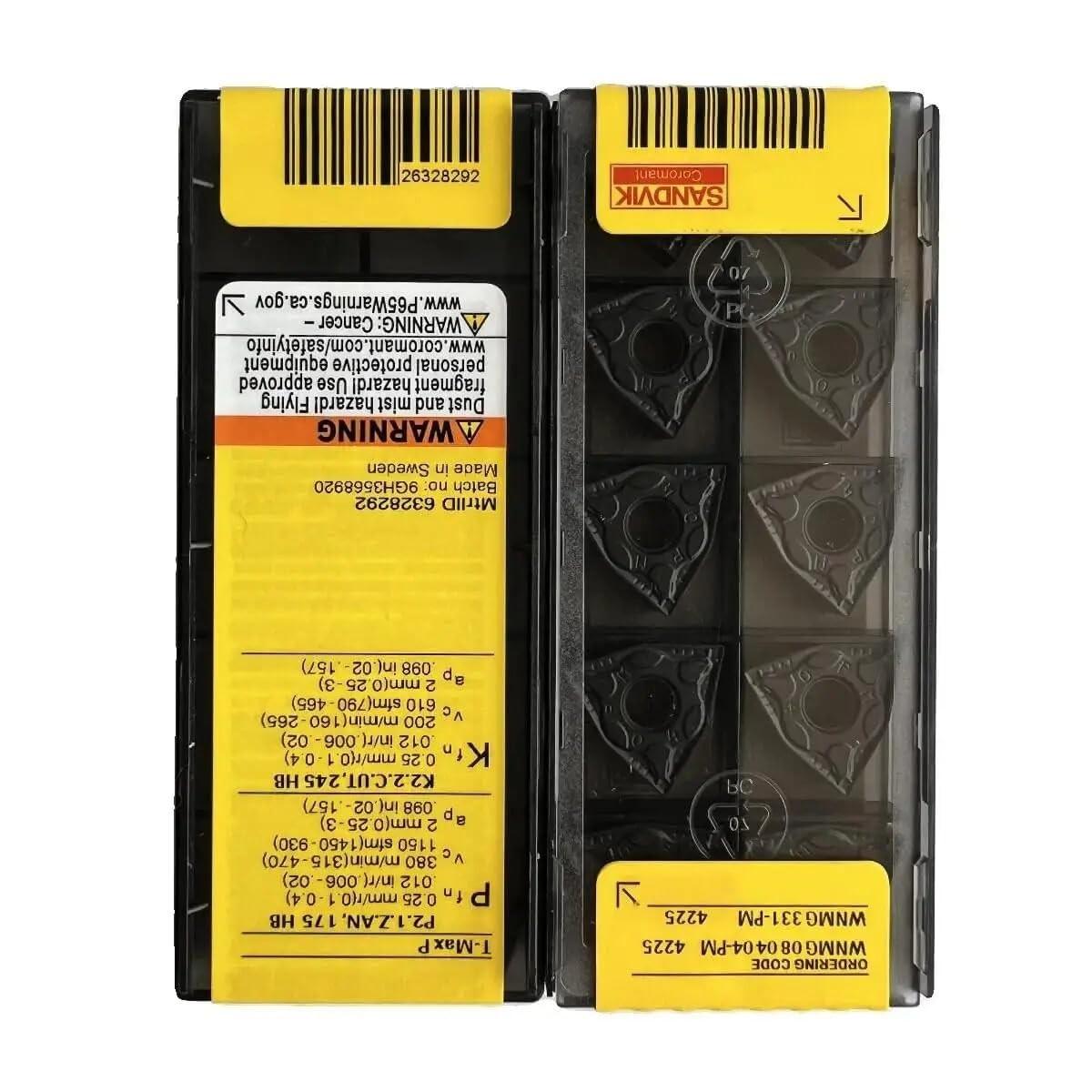 

Original Sandvik / WNMG080404-PM 4225 / CNC lathe carbide blade 10 PCS