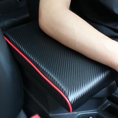 Widened Carbon Fiber Leather Car Armrest Box Pad Universal Car Center Armrest Box Cushion Arm Support Mat Fashion Car Accessorie