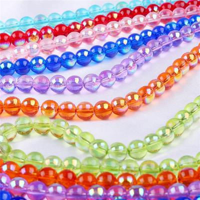 30-190Pcs 4/6/8mm Colorful Glass Beads Loose Spacer Round Beads For Jewelry Making DIY Bracelet Accessories