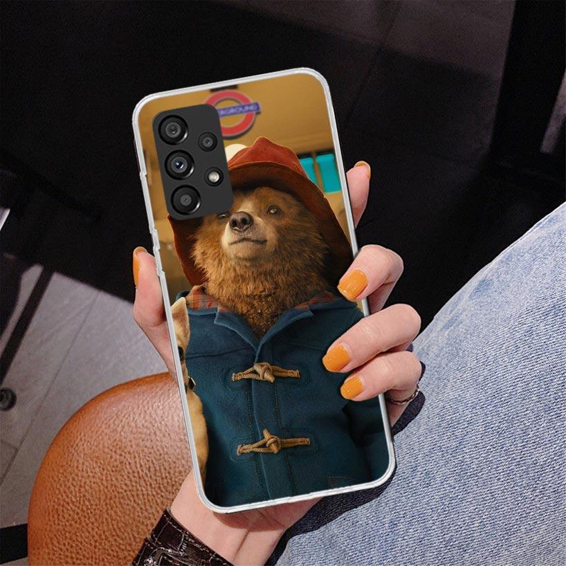 Cute P-PaddingtonS Bear Phone Case For Samsung Galaxy A52 A32 A22 A12 A51 A31 A50S A30S A20S A10S Note 20 Ultra 10 Plus S10 A72