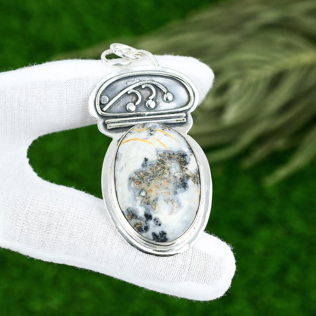 Friendship Day Deal 925 Sterling Silver Maligano Jasper Gemstone Pendant Jewelry