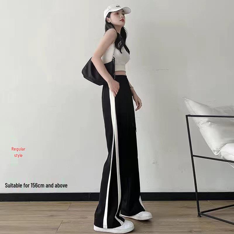 Petite Women s Versatile High-Waisted Wide-Leg Summer Pants S (70-90 jin)