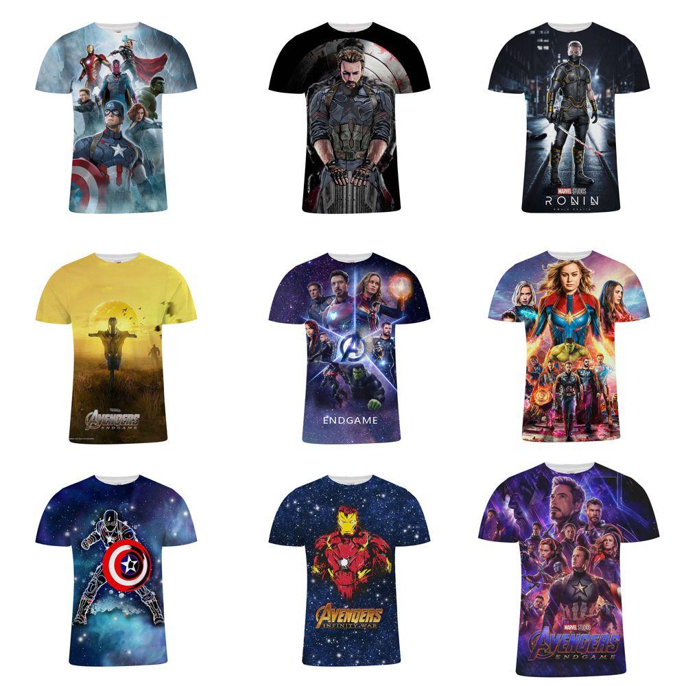 Avengers 4 Endgame T-shirt Superhero 3d Short Sleeve Stylish Casual Tee Top