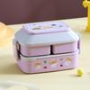 Kawaii Portable Lunch Box For Girls School Kids Plastic Picnic Bento Box Microwave Food Box With Compartments Storage Containers