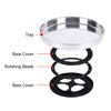 ° Rotating Two Tier Condiment Organizer Turntable Spice Rack Bathroom Kitchen Shelf