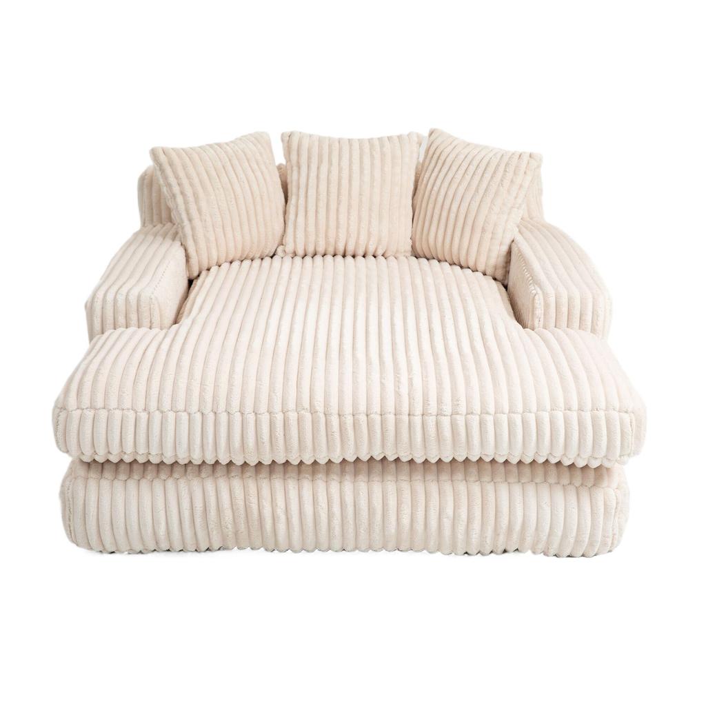 Modern rope sleeper sofa cloud sofa, 3 soft pillows, comfortable single-seat floor sofa