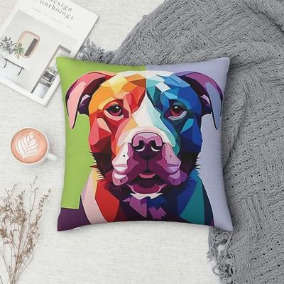 Pitbull Pillowcase Polyester Pillows Cover Cushion Comfort Throw Pillow Sofa Decorative Cushions Used for Home Bedroom Sofa