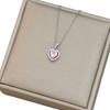 Crystal Inlaid Crystal Necklace Elegant Charm heart necklace  Valentine's Day Gift