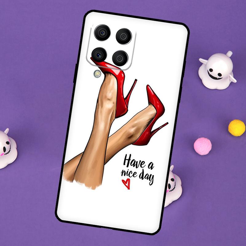 Fashion High Heels Cover For Samsung Galaxy M32 M52 M12 M13 M33 M23 M53 M15 M55 M31 M51 M14 M34 M54 M20 Case