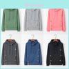 Womens Soft And Comfortable Long Sleeve Hooded Hoodies With Pure Color Sport Coat