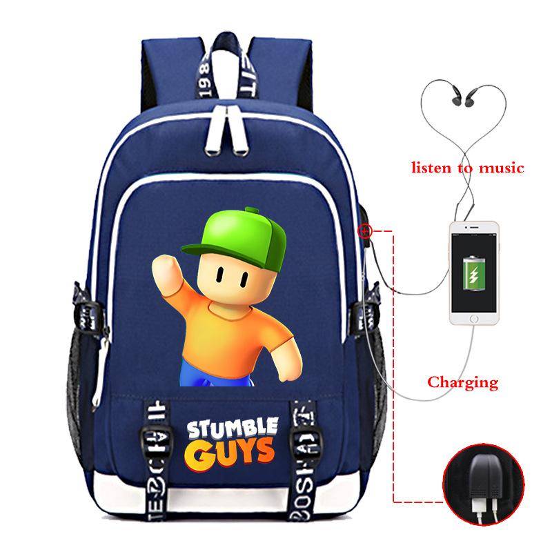 New collision party Stumble Guys game merchandise junior high school bag leisure bag travel bag