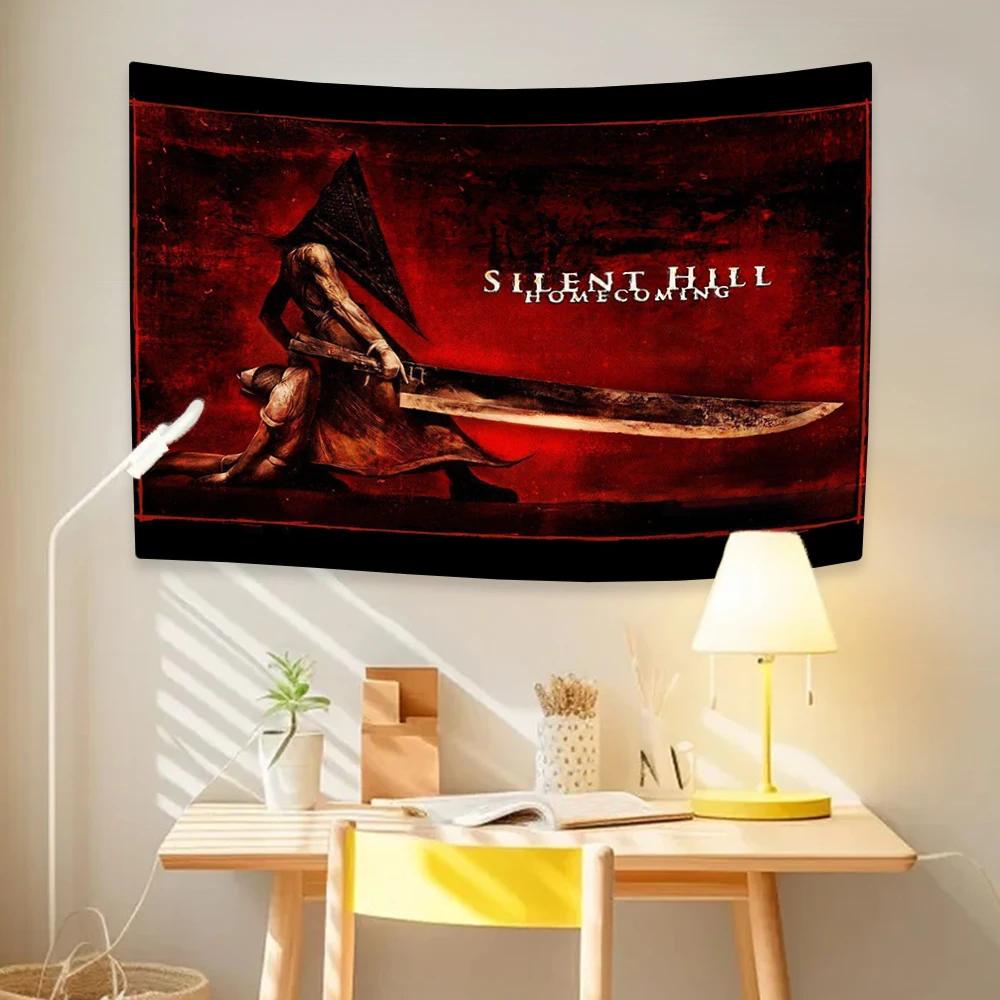 Silent Hills Game Poster Tapestry Thriller Game Home Decor Wall Hanging Background For Bedroom Game Room Dorm Birthday Gifts