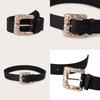 Art Nouveau Belt With Oversized Buckle And Textured Pattern For Fashion Enthusiasts