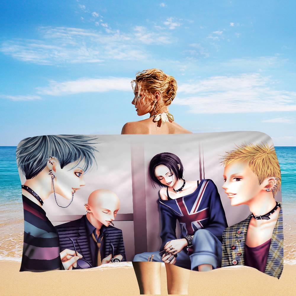 Nana Anime Microfiber Blanket Quick Drying Beach Towels Oversized Printing Super Absorbent Pool Towel Blanket