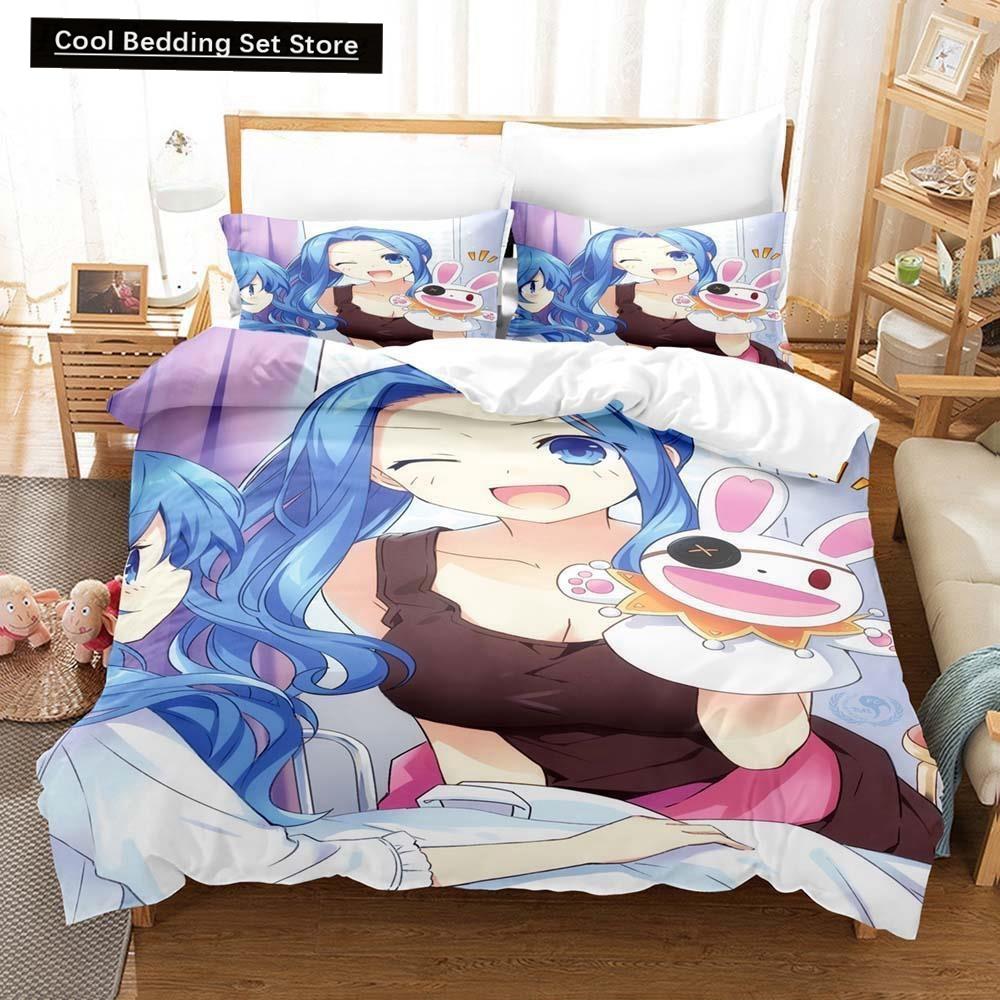 3D Anime Kawaii Girls Date A Live IV Bedding Set Single Twin Full Queen King Size Bed Set Adult Kid Bedroom Duvetcover Sets