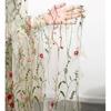 Forest-Style Vine Embroidery Fabric Embroidered Gradientmesh Yarn for Handmade DIY Sewing Gown Wedding Party Dress 100/300/500cm