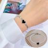 Dongmen Personalized Peach Heart Snake Chain Round Bead Furnace Gold Bracelet Female Retro Girlfriend