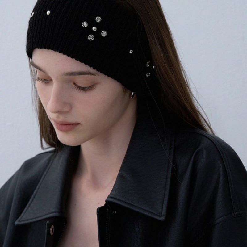 Marchen Stud knit hair band_3color