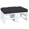 Black Pallet Cushion 120 X 80 X 12 Cm Fabric