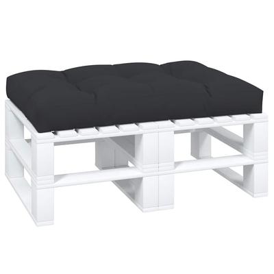 Black Pallet Cushion 120 X 80 X 12 Cm Fabric