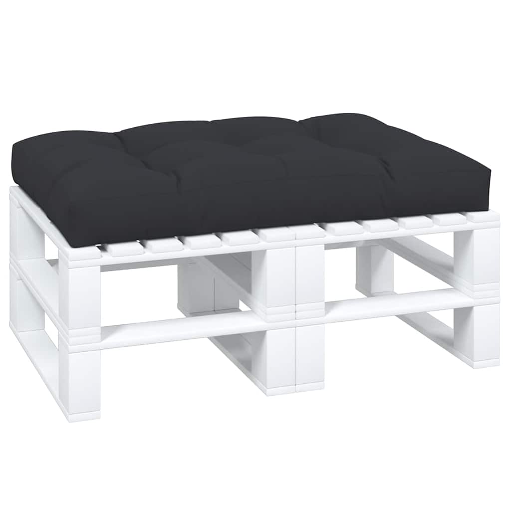 Black Pallet Cushion 120 X 80 X 12 Cm Fabric