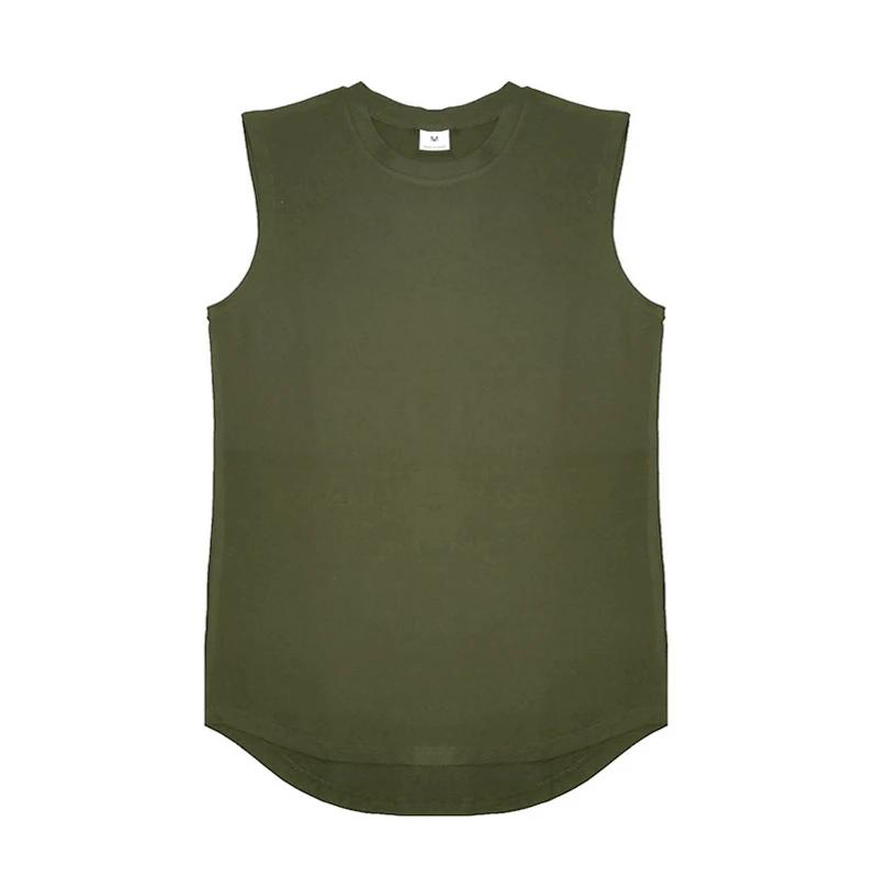Muscleguys Running Vests Summer Mens Sports Fitness Shirt Cotton Round Neck Sleeveless T-Shirt Jogger Gym Bodybuilding Training Tank Tops