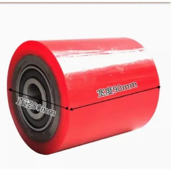 Hydraulic Pallet Truck Wheels Hand Pallet Truck Wheel 80*90mm PU with Bearings 6204