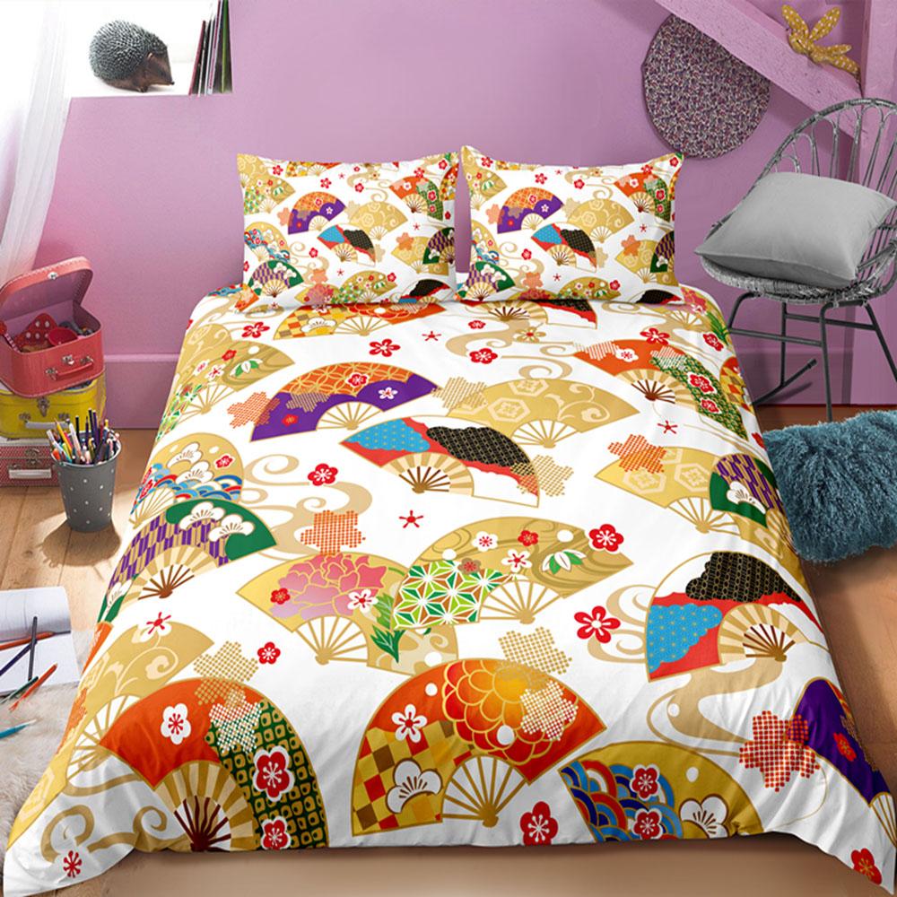 Maneki Duvet Cover Set,Japanese Lucky Cat Duvet Cover Neko Gold Coin Japanese Style Cute Bedding Set Cat Comforter Cover 2/3pcs