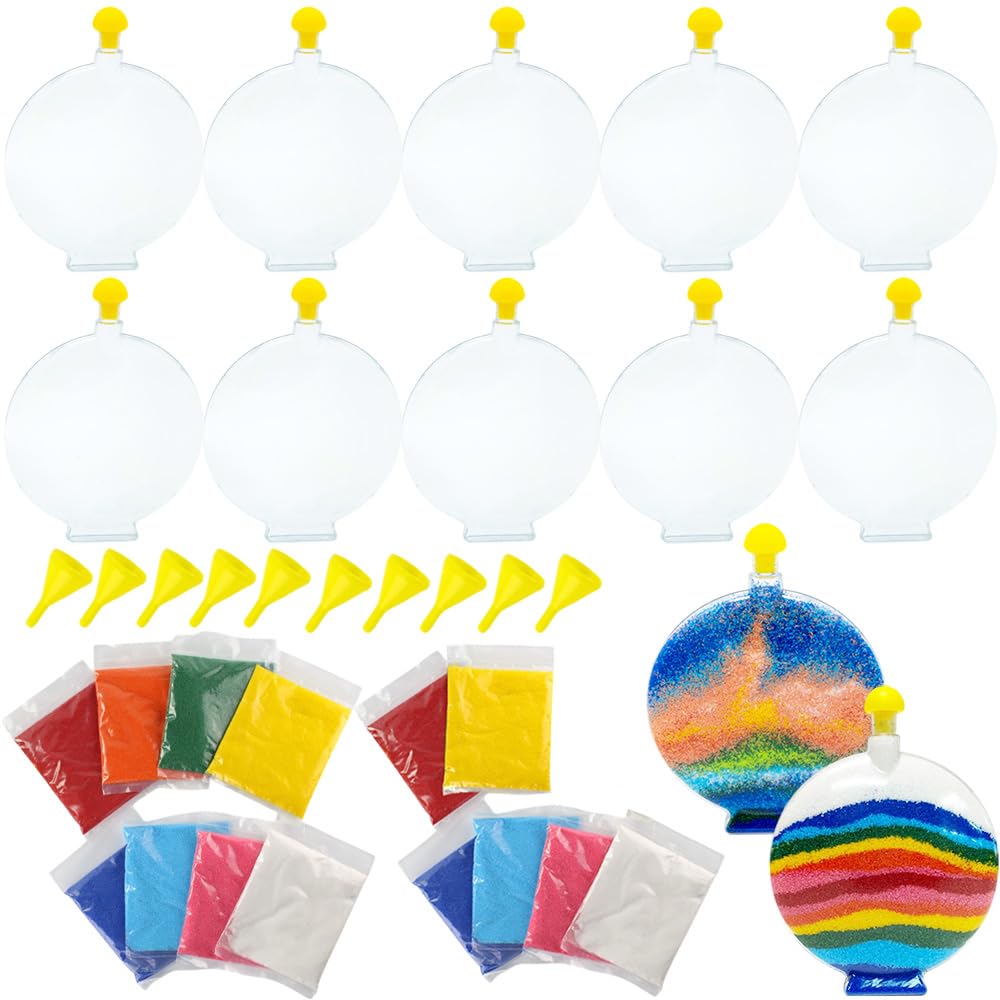 

Набор бутылок для песочной живописи для 10 8 цветов с цветными поделками ручной работы для начальной школы [Tanotsuku] Люди, Песок, Набор, Искусство, Ученики, Малыши, Набор,