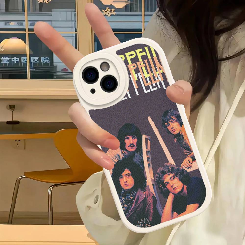 Rock Band L-Led Zeppelin For IPhone 16 15 14 16E 13 12 11 Pro Max Plus Phone Leather Case