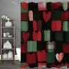 Love Geometry Shower Curtain, Bathroom Decorative Shower Curtain, Waterproof Shower Curtain with Hooks
