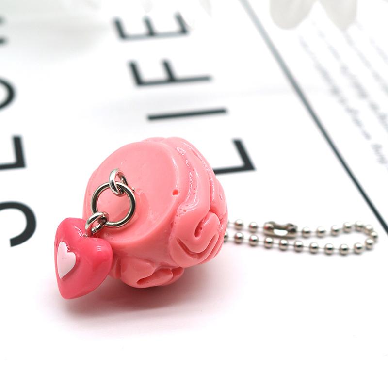 Kreativ Simulering Hjärna Hjärta Nyckelring Rolig Väska Dekoration Punk Halloween Nyckelring För Kvinnor Män Gotisk Nyckelring Semesterpresenter