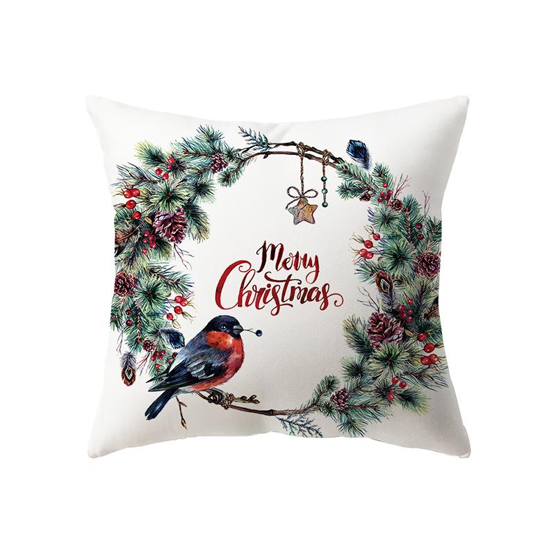 Christmas Theme Winter Christmas Atmosphere Printing Pattern Cushion Cover Home Living Room Sofa Decoration Pillow Pillow Cover