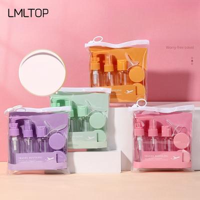 7-piece Travel Set Bottle 50ml Cosmetics Separate Bottle Spray Bottle Pressed Bottle Cream Box Portable Spray Bottle