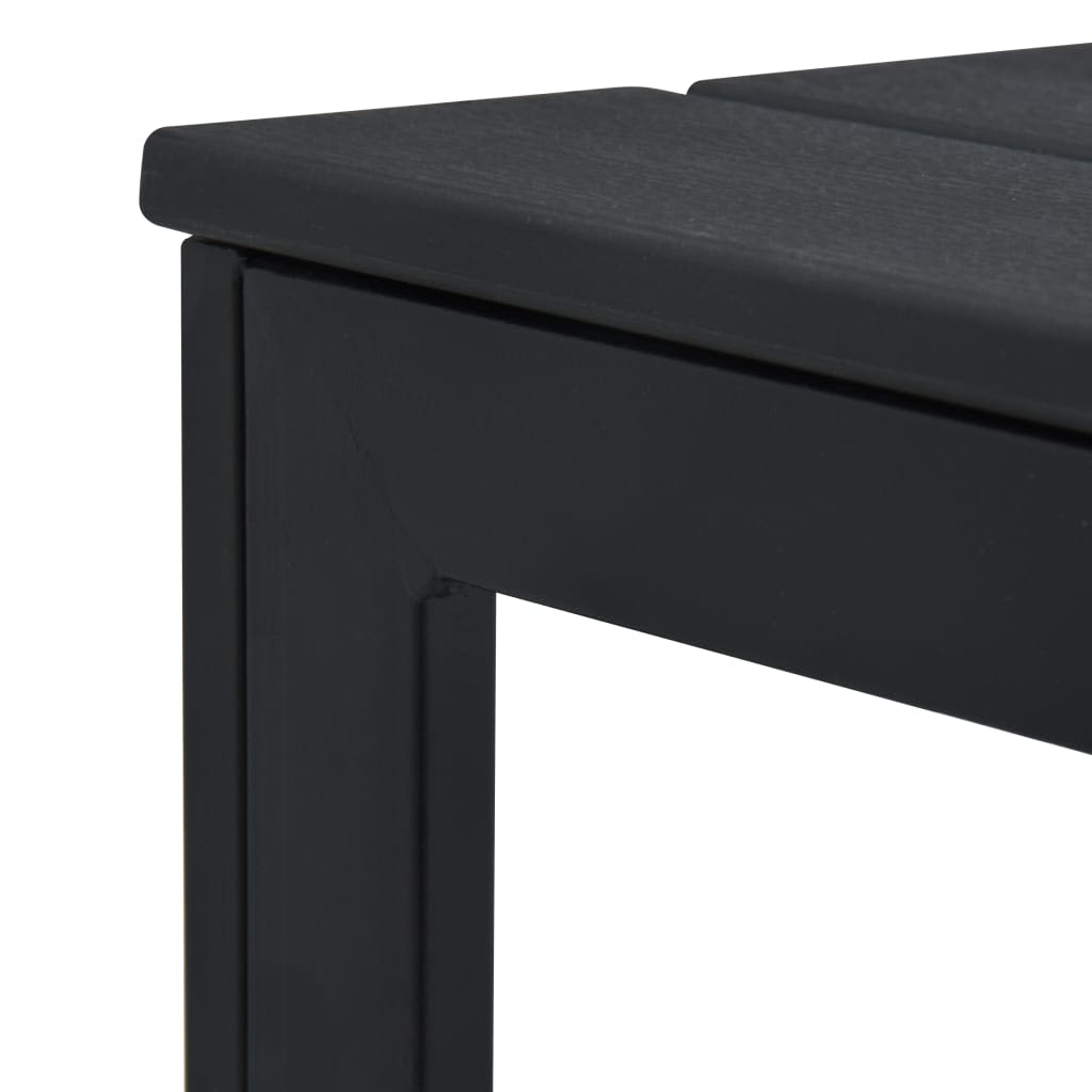 Coffee Table Black 78 x 78 x 74 cm HDPE with Wood Grain Finish