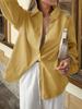 European Casual Commute Women's Solid Color Outerwear Shirt - Spring/Summer 2026 Fashion