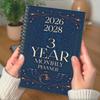 Simple 2026-2028 Schedule Book English Time Management Planner Agenda Planner Notebook Students