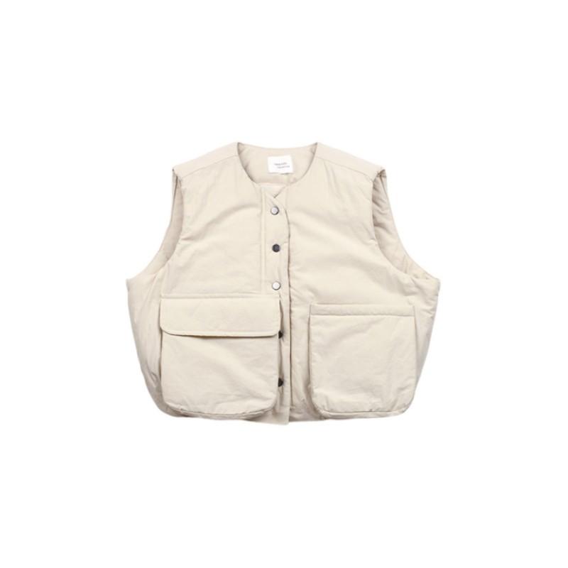 

Детская зимняя однотонная повседневная рабочая теплая жилетка удобная мягкая однобортная куртка 90