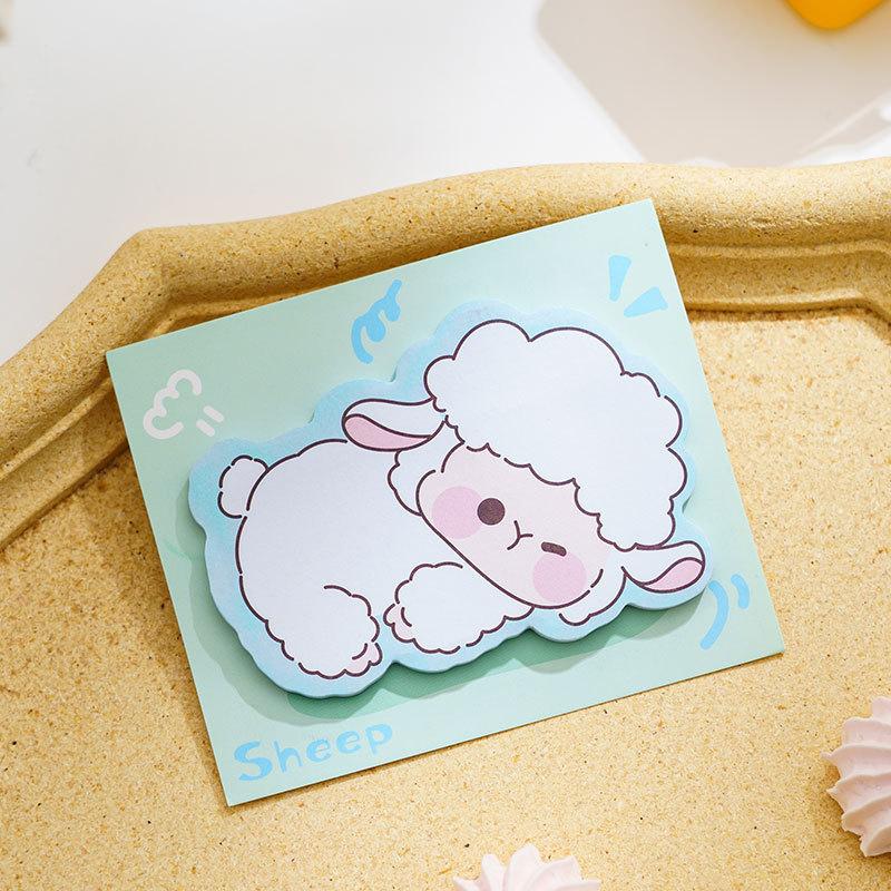 1 Piece Adhesive Kawaii Cartoon Capybara Animals Notes Notepad Memo Pad Office School Supplies Stationery Sticker
